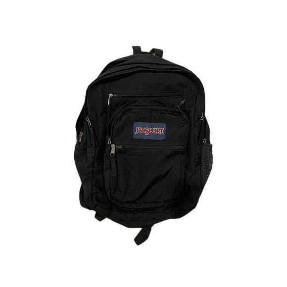 JanSport Big Student 3 Section Black Backpack - Picture 1 of 6